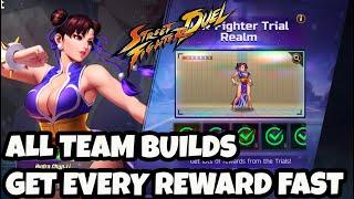 CLEAR HYDRO CHUN LI TRIAL REALM Team builds to get all rewards Street Fighter Duel