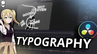 2d Camera Typography | DaVinci Resolve