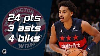 Jordan Poole 24 pts 3 asts 4 blks vs Warriors 2425 season