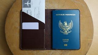 Making a HANDMADE Leather Passport Cover | FREE PATTERN | Passport Wallet | Leather Craft