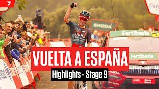 Highlights: 2023 Vuelta a España Stage 9 - Crosswinds, Primoz Roglic Time Grab