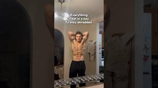 Everything I Ate in 24hrs to Stay SHREDDED #motivation #workout #health #diet #gym #food #eating