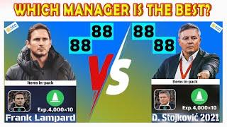 Which Manager (Frank Lampard or D. Stojkovic) is the Best for Quick Counter?? Managers Comparison