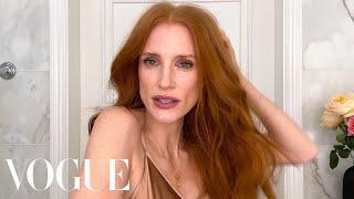 Jessica Chastain on Dry Skin Care, Face Slapping & Kardashian Influences | Beauty Secrets | Vogue