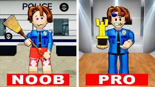 BrookhavenRP: NOOB AND PRO POLICEMAN  Mini movie | Gwen Roblox Español