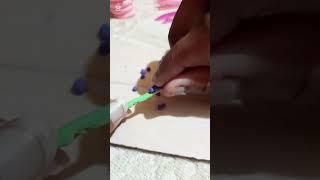 Lavenda Flower making With clay  #ekta #art #craft 🪷