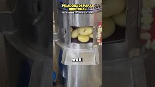 Peladora de papas industrial y picadora de francesa #emprendedor #maquinasindustriales #negocios