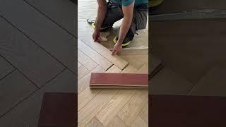 Desert Oak Laminate Herringbone Fitting Process