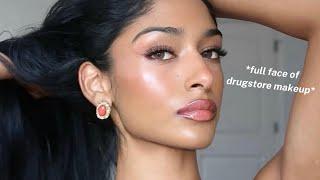 DRUGSTORE MAKEUP ROUTINE  natural, glowy look for all skin tones (brown girl friendly!)