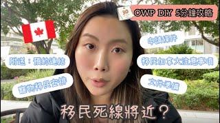 《加拿大OWP DIY》移民死線將近 ？！｜詳細5分鐘攻略｜符合資格、文件準備 、家人及寵物安排｜ Crystal桃桃