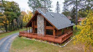 Wisconsin Log Home On Private Lake For Sale In Douglas County (300 Acres)