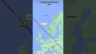 Seattle to Dubai| Flight Route #seattle #dubai #usa #travel #flight #emirates