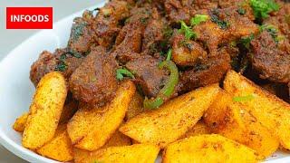 Potato Wedges & Pork Recipe | How To Make Potato Wedges | Potato Recipes | Infoods