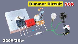 DIY AC Regulator circuit Diagram tutorial, Smoothly working 2000 watt Regulator