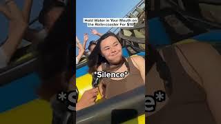 Can You Hold Water in Your Mouth While Riding a Rollercoaster? #Funny #Entertainment #Viral #Shorts