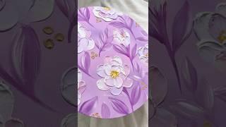 Purple Textured Flowers | CAMILLA CREATIONS #camillacreations #flowerpainting #texturedart #artist