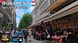 Budapest City Walking Tour 4K HDR Street Sound 2024