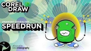  LITTLE MONSTER SPEEDRUN TUTORIAL in COREL DRAW | DelcaVideography