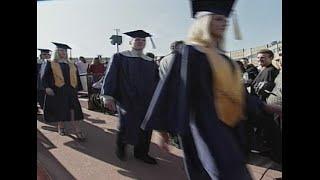 Columbine survivor Sean Graves walks at his graduation