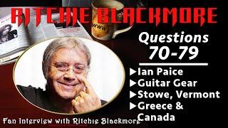 Ritchie Blackmore interview ️ Questions 70-79 Canada Stowe Vermont Greece Pedals 1996 Rainbow Fans