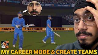 (Real Cricket 24) How to Play My Career Mode & Create Your Own Team !