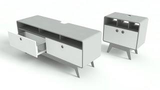 imos iX CAD CAM.  Designing a fully parametric custom media unit from scratch through to nested CNC.