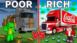 Mikey POOR vs JJ RICH Truck Survival Battle in Minecraft - Maizen
