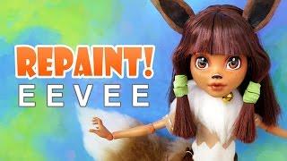 Repaint! Eevee Pokemon OOAK Custom Doll