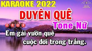 Duyên Quê Karaoke Tone Nữ Nhạc Sống | Beat Mới Dễ Hát Âm Thanh Chuẩn | Trọng Hiếu