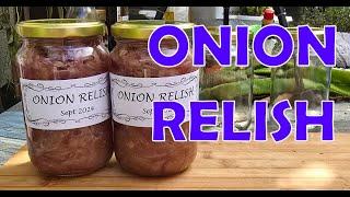 Sweet and Sharp Onion Relish - great on hotdogs!