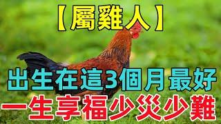 【屬雞人】出生在這3個月最好，一生少災少難，幸福安康！