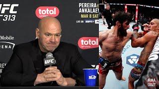 Dana White Reacts to Alex Pereira loss to Magomed Ankalaev at UFC 313