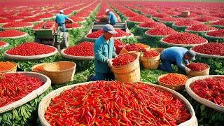 Billion dollar chili farm: Discover how Chinese farmers grow and harvest chili