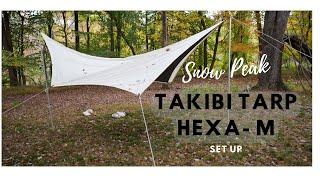 Set up of the Snow Peak Takibi Tarp Hexa M - Fire Resistant