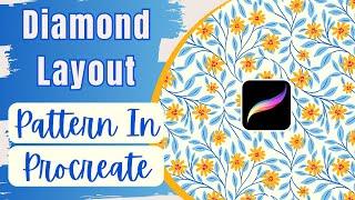 Create A Pattern In Procreate | Diamond Layout Pattern Template