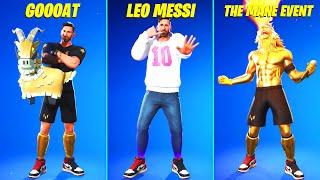 NEW Lionel Messi Skin Doing Legendary Fortnite Dances & Emotes! (The Mane Event, Get Griddy)