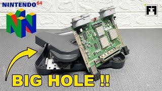 Restoring and Repairing a BROKEN NINTENDO 64! ( with a BIG HOLE! )