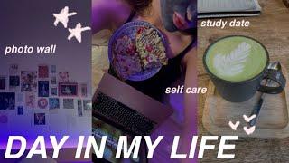 day in my life - study date, decorating my room, self care...