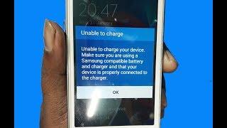 unable to charge your device. make sure that you are using a samsung-compatible battery and charger