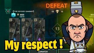 My respect to this Guy 🫡 He used 69% IQ During battle *KAOJI vs Odyssey* || Shadow Fight 4 Arena