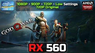 God Of War | RX 560 4GB | 1080P - 900P - 720P | Low Settings & 720P With Original Settings