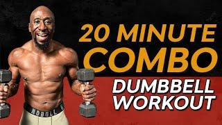 20 Minute Home Dumbbell Combo Workout | Build Lean Muscle | Burn Fat