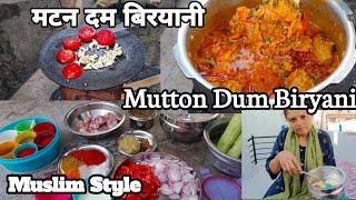 Mutton Dum Biryani Recipe मटन दम बिरयानी Muslim Style Recipe Daily Routine Vlog 