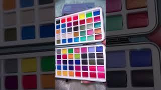  Unboxing H&B Solid Watercolor Set 50, 72, 90, 100, and 128 colors  #shorts #yinyinart #unboxing