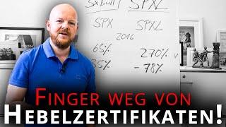 Finger weg von Hebelzertifikaten!