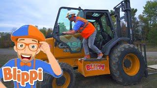 Blippi | Blippi Explores a Forklift!! | Cars, Trucks & Vehicles Cartoon | Moonbug Kids