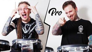 Professional Vs Beginner Drummer (feat. Makhx)