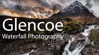 Photographing Glencoe waterfalls