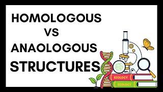 Homologous Structures vs Analogous Structures