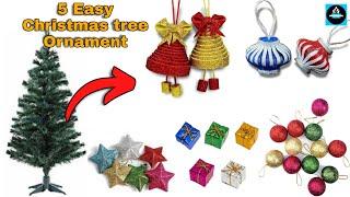 5 Easy Christmas tree Ornament Making/Christmas tree Decorations/Christmas Crafts